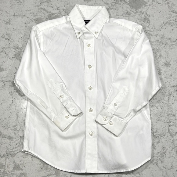 Boys Land’s End Button Down - Size 6 - White- Like New - Smoke & Pet Free Home - Picture 1 of 5